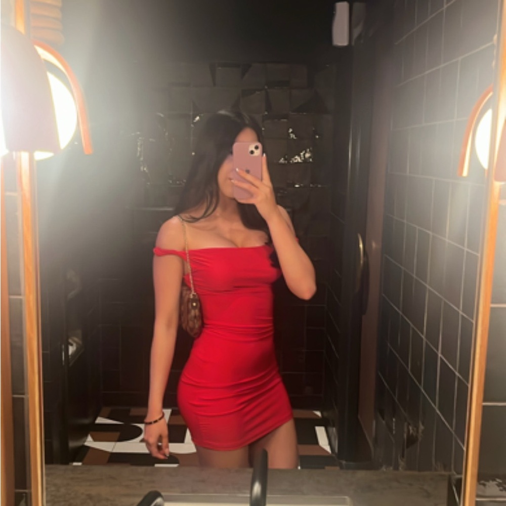 SHEIN Vibrant Red Mini Dress